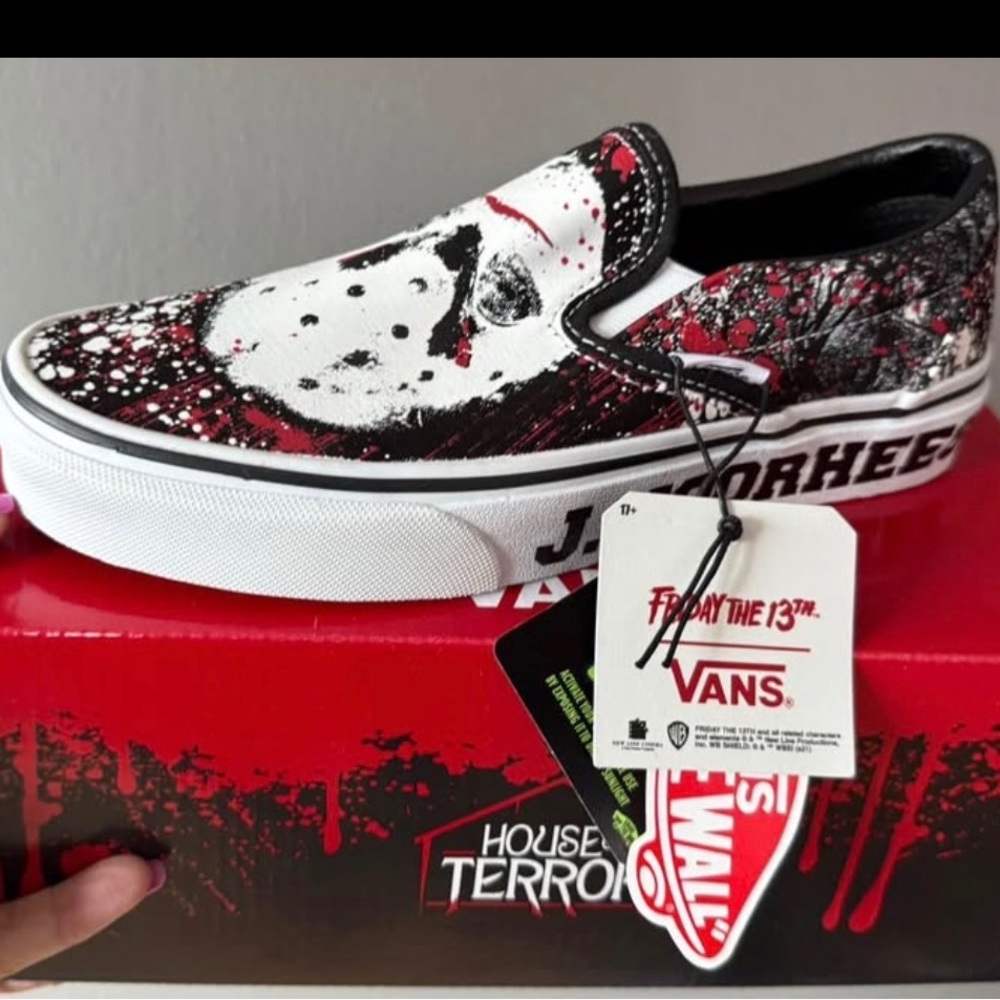 Vans Horror Edition Slip-On Shoes - Black, Red, White